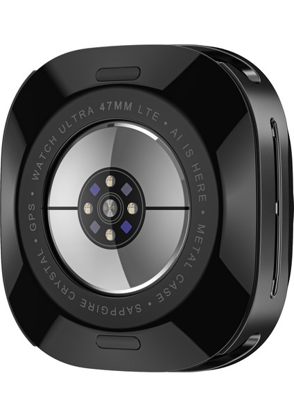 Samsung Galaxy Watch Ultra 47MM Saat Kılıfı Alüminyum Alaşım + Pc Koruyucu Kapak - Siyah + Turuncu (Yurt Dışından) modelleri