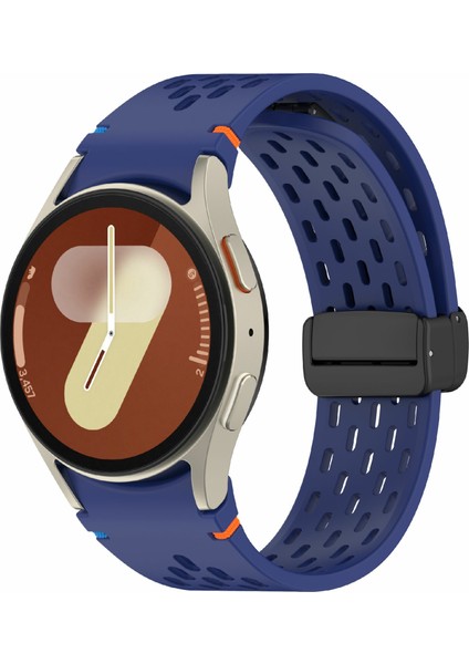 Samsung Galaxy Watch7/watch6/watch6 Classic/watch 5/watch 5 Pro/watch4/watch4 Classic/watch Fe Için Nefes Alabilir Spor Kayış - Gece Mavisi Silikon Saat Kayışı (Yurt Dışından) modelleri