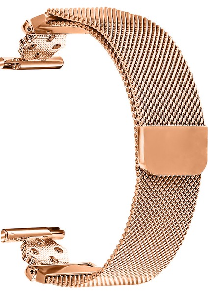 Samsung Galaxy Watch3 41MM Milano Bant Çiçek Paslanmaz Çelik Manyetik Örgü Saat Kayışı - Gül Altın (Yurt Dışından) fırsatları