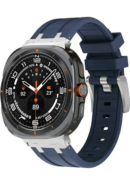 Samsung Galaxy Watch Ultra 47MM Saat Kayışı Yedek Silikon Saat Bandı - Gümüş + Mavi (Yurt Dışından) fırsatları