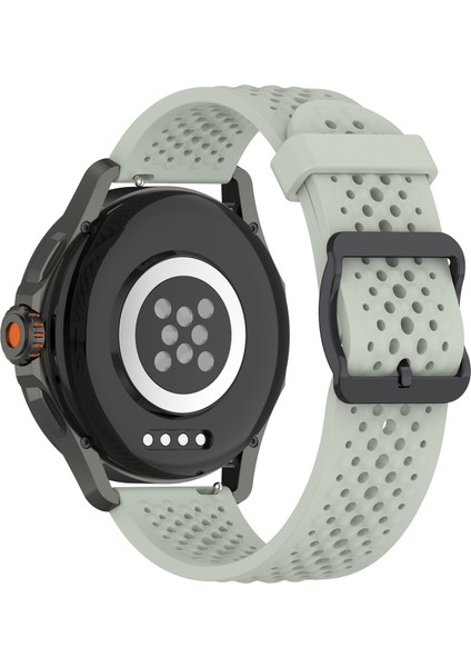 Xiaomi Watch S4 Sport/samsung Galaxy Watch3 45MM/WATCH 42MM Silikon 22MM Çoklu Delikli Nefes Alabilir Saat Kayışı - Yeşil (Yurt Dışından)