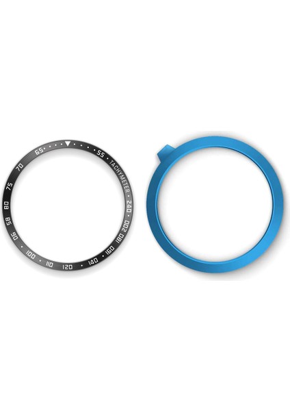 Samsung Galaxy Watch3 45MM - Siyah/beyaz Harfler Için Çizilmez Metal Akıllı Saat Kadran Çerçeve Halkası [e Tipi] (Yurt Dışından)