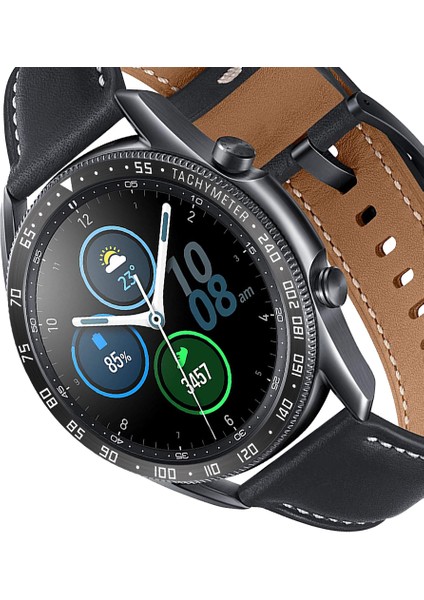 Samsung Galaxy Watch3 45MM - Siyah/beyaz Harfler Için Çizilmez Metal Akıllı Saat Kadran Çerçeve Halkası [e Tipi] (Yurt Dışından) fiyatları