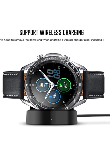 Samsung Galaxy Watch3 45MM - Siyah/beyaz Harfler Için Çizilmez Metal Akıllı Saat Kadran Çerçeve Halkası [e Tipi] (Yurt Dışından) modelleri