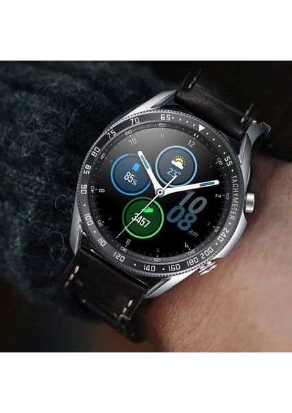 Samsung Galaxy Watch3 45MM - Siyah/beyaz Harfler Için Çizilmez Metal Akıllı Saat Kadran Çerçeve Halkası [e Tipi] (Yurt Dışından) fırsatları
