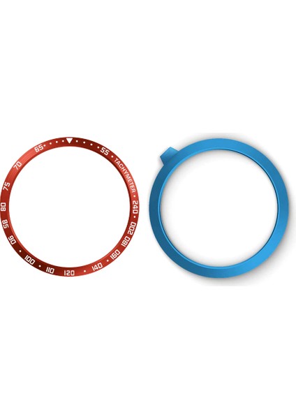 Samsung Galaxy Watch3 45MM - Kırmızı/beyaz Harfler Için Çizilmez Metal Akıllı Saat Kadran Çerçeve Halkası [e Tipi] (Yurt Dışından)