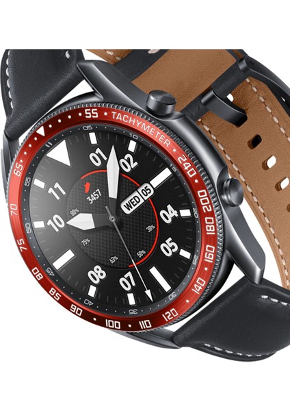 Samsung Galaxy Watch3 45MM - Kırmızı/beyaz Harfler Için Çizilmez Metal Akıllı Saat Kadran Çerçeve Halkası [e Tipi] (Yurt Dışından) fiyatları