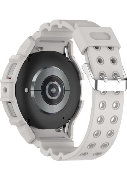 Samsung Galaxy Watch7 40MM Saat Kayışı Silikon Kayış Değişimi ve Saat Kılıfı - Açık Gri (Yurt Dışından) modelleri