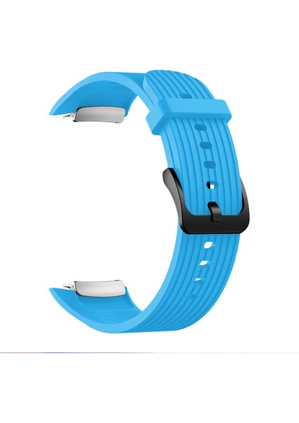 Samsung Galaxy Gear Fit2 Pro-Blue Için Dikey Çizgili Tahıl Silikon Akıllı Saat Kayışı Değişimi [küçük Boy] (Yurt Dışından)