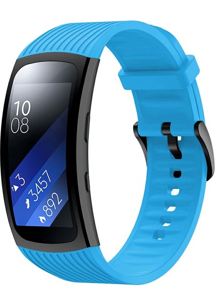 Samsung Galaxy Gear Fit2 Pro-Blue Için Dikey Çizgili Tahıl Silikon Akıllı Saat Kayışı Değişimi [küçük Boy] (Yurt Dışından) fiyatları