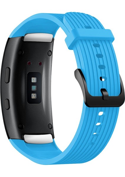Samsung Galaxy Gear Fit2 Pro-Blue Için Dikey Çizgili Tahıl Silikon Akıllı Saat Kayışı Değişimi [küçük Boy] (Yurt Dışından) modelleri