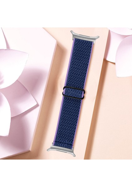 Samsung Galaxy Watch Ultra 47MM Naylon Saat Kayışı Için Gümüş Bağlantılı Ayarlanabilir Elastik Bilek Kayışı - Mor/mavi (Yurt Dışından) indirimleri