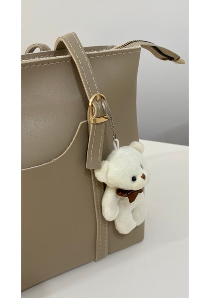 Şık Kadın Ayıcık Detaylı El ve Omuz Çantası Siyah / Çanta / Omuz Çantası fiyatları