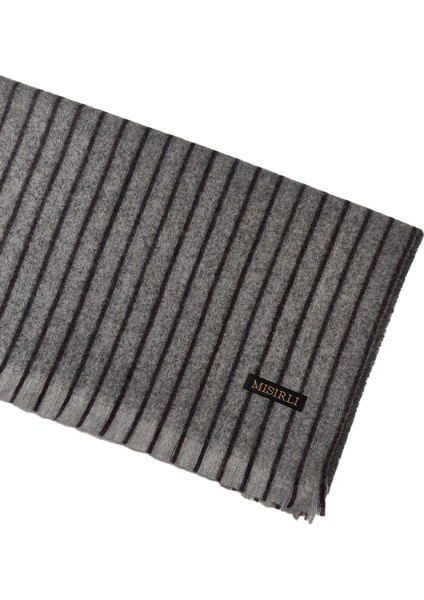 Mısırlı Eşarpları Erkek Yünlü Çizgili Kaşkol ( Atkı )