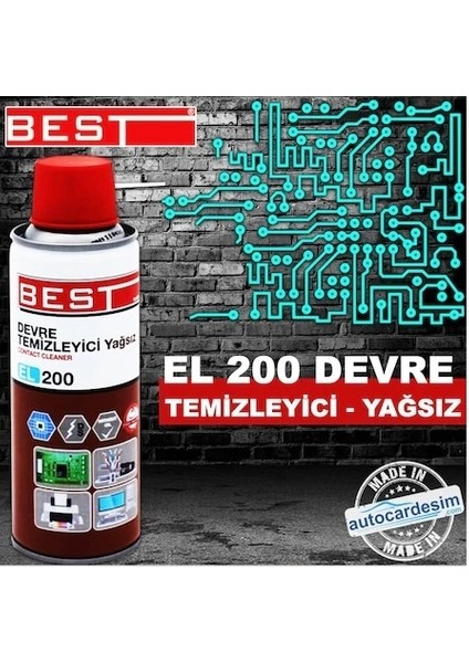 Best Elektronik Kart Devre Kontak Temizleyici Sprey Yağsız 200 ml