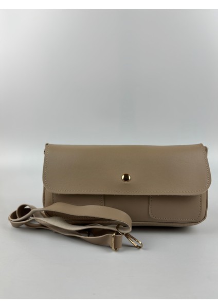 Kadın Suni Deri Krem Düz Form Minimal Mini Boy El ve Omuz Çantası fiyatları