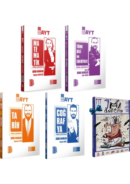 2026 Ayt Eşit Ağırlık(Matematik-Türk Dili ve Edebiyatı-Tarih-Coğrafya Video Çözümlü Soru Bankası)