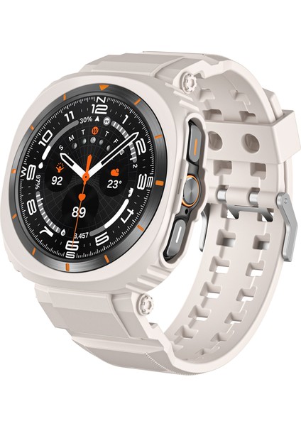 Samsung Galaxy Watch Ultra 47MM Saat Kayışı Tpu Bant ve Pc Saat Kılıfı - Starlight (Yurt Dışından) fiyatları