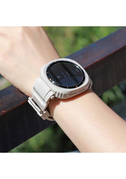 Samsung Galaxy Watch Ultra 47MM Saat Kayışı Tpu Bant ve Pc Saat Kılıfı - Starlight (Yurt Dışından) fırsatları