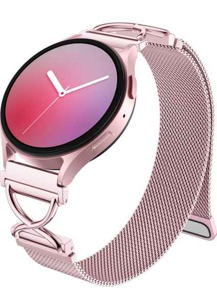 Samsung Gear Sport/gear S2 Classic Milanese Bantlı Elektroliz Kaplama Paslanmaz Çelik Manyetik Saat Kayışı ve x Şeklinde Bağlantı Parçası - Gül Pembesi (Yurt Dışından) fiyatları