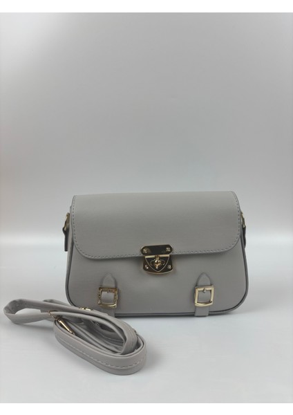 Kadın Suni Deri Beyaz Tokalı Retro Mini Boy El ve Omuz Çantası modelleri