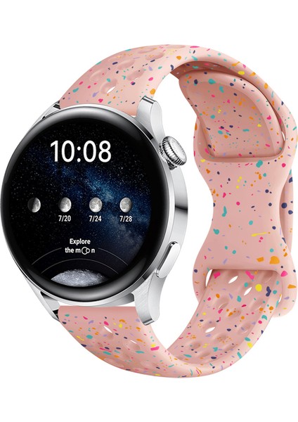 Samsung Galaxy Watch/huawei Watch/garmin/amazfit 20 mm Yedek Bant Silikon Tokalı Kayış Toka Tasarımı-Pembe (Yurt Dışından) modelleri