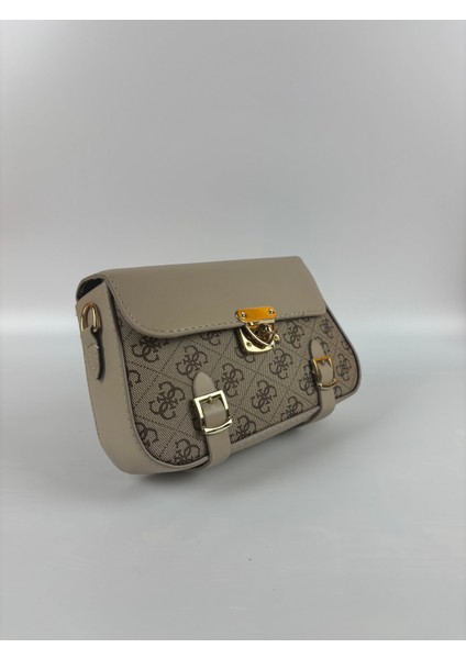 Kadın Suni Deri Krem Tokalı Retro Mini Boy El ve Omuz Çantası fiyatları