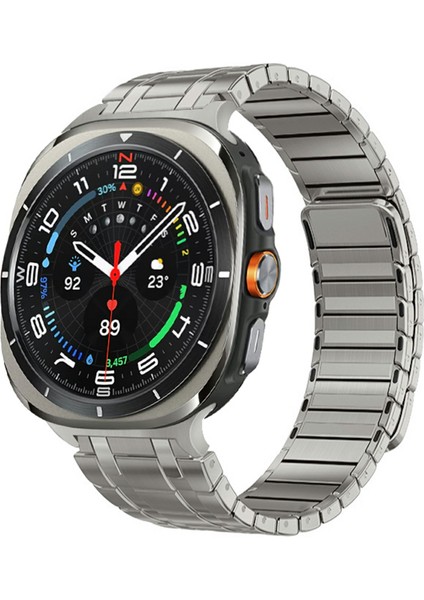 Samsung Galaxy Watch Ultra 47MM Saat Kayışı Manyetik Paslanmaz Çelik Yedek Kayış-Titanyum (Yurt Dışından) modelleri