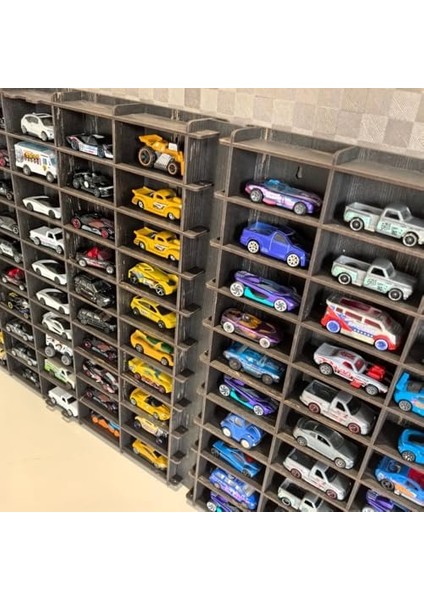 Ölçek Oyuncak Hobi 100 Araçlık Set Model Oyuncak Araba Rafı-Eskitme Siyah fiyatları