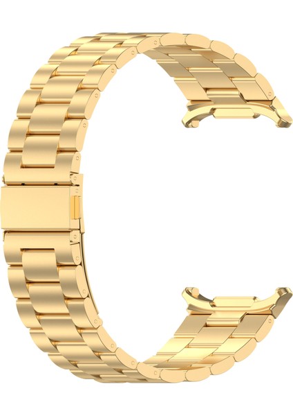 Samsung Galaxy Watch Ultra 47MM Metal Saat Kayışı Üç Boncuklu Çelik Bileklik - Altın (Yurt Dışından) modelleri