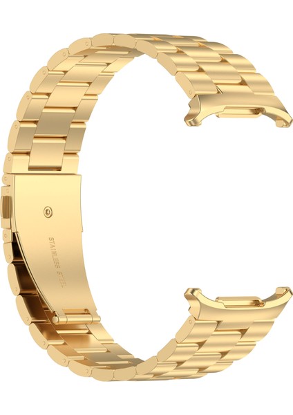 Samsung Galaxy Watch Ultra 47MM Metal Saat Kayışı Üç Boncuklu Çelik Bileklik - Altın (Yurt Dışından) fırsatları