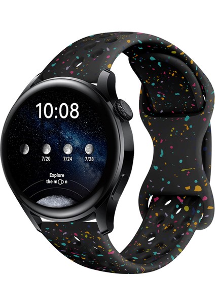 Samsung Galaxy Watch/huawei Watch/garmin/amazfit 20 mm Yedek Bant Silikon Tokalı Kayış Toka Tasarımı-Siyah (Yurt Dışından) modelleri