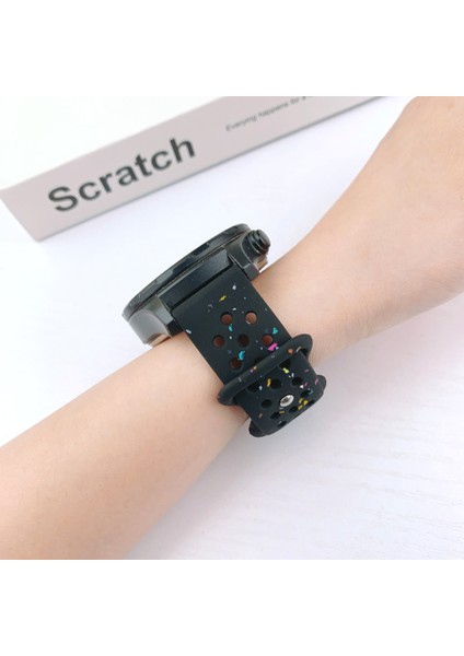 Samsung Galaxy Watch/huawei Watch/garmin/amazfit 20 mm Yedek Bant Silikon Tokalı Kayış Toka Tasarımı-Siyah (Yurt Dışından) fırsatları