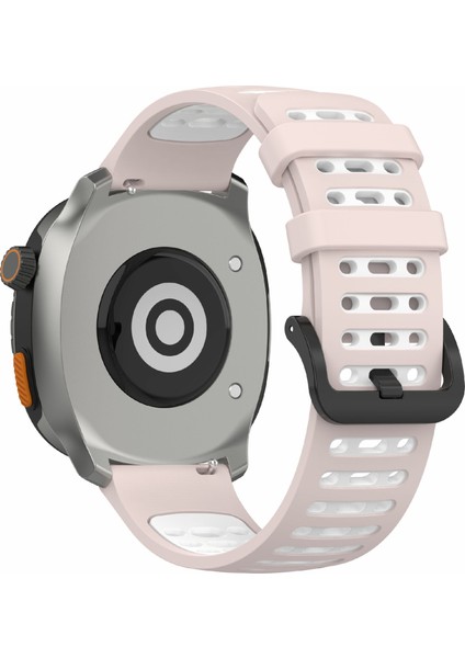 Xiaomi Watch S4 Sport/keep Watch Pilot 1/samsung Galaxy Watch3 45MM Spor Kayışı Için 22MM Silikon Saat Kayışı - Pembe + Beyaz (Yurt Dışından)