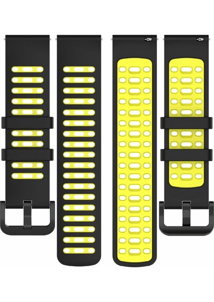 Xiaomi Watch S4 Sport/keep Watch Pilot 1/samsung Galaxy Watch3 45MM Spor Kayışı Için 22MM Silikon Saat Kayışı - Pembe + Beyaz (Yurt Dışından) fiyatları