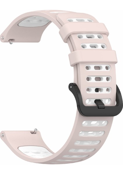 Xiaomi Watch S4 Sport/keep Watch Pilot 1/samsung Galaxy Watch3 45MM Spor Kayışı Için 22MM Silikon Saat Kayışı - Pembe + Beyaz (Yurt Dışından) fırsatları