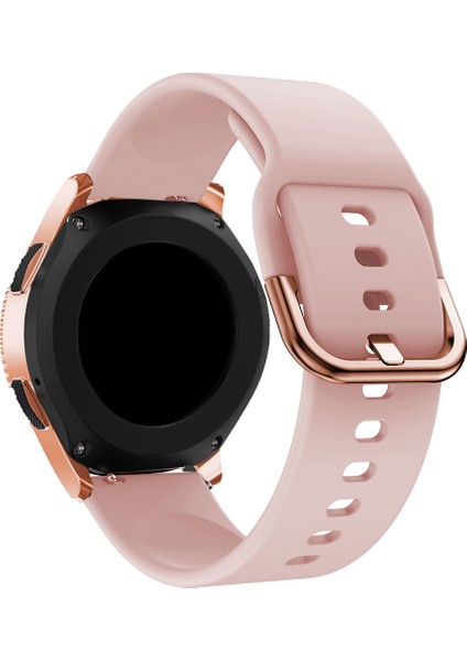 Samsung Galaxy Watch 42MM Için 20MM Silikon Saat Kayışı, Düz Renkli Ayarlanabilir Saat Bilek Bandı - Pembe (Yurt Dışından) modelleri