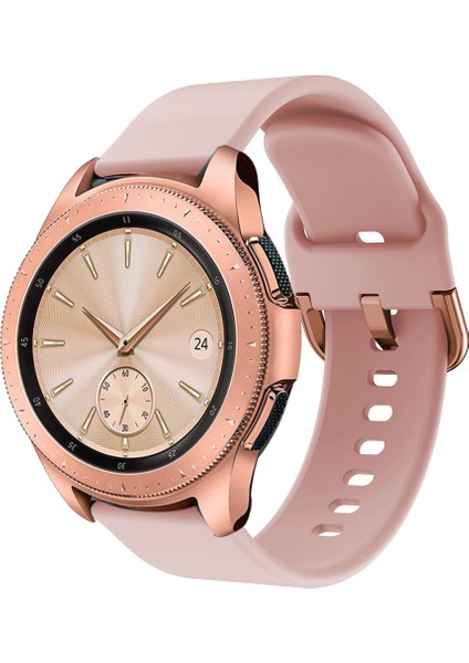 Samsung Galaxy Watch 42MM Için 20MM Silikon Saat Kayışı, Düz Renkli Ayarlanabilir Saat Bilek Bandı - Pembe (Yurt Dışından) fırsatları