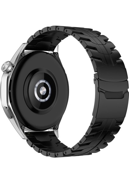 Huawei Watch Gt 4 46MM/WATCH 4/4 Pro/gt/samsung Galaxy Watch3 45MM Titanyum Alaşımlı Kayış 22MM Güvenlik Tokalı Saat Bandı-Siyah (Yurt Dışından)