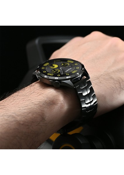 Huawei Watch Gt 4 46MM/WATCH 4/4 Pro/gt/samsung Galaxy Watch3 45MM Titanyum Alaşımlı Kayış 22MM Güvenlik Tokalı Saat Bandı-Siyah (Yurt Dışından) fırsatları
