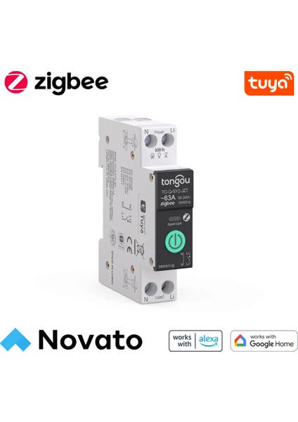 Zigbee Akıllı Sigorta 63 Amper (Tuya, Smart Life, ZIGBEE2MQTT Uyumlu )