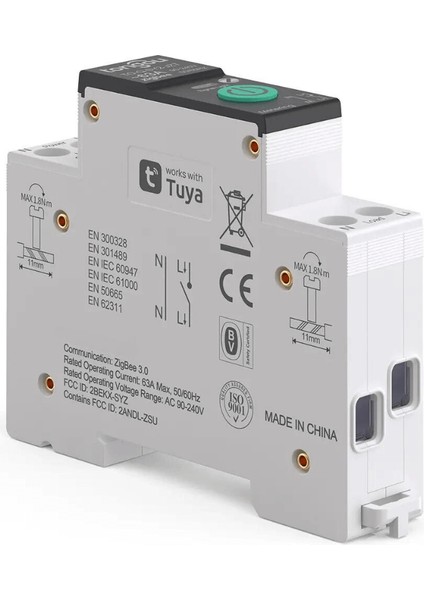 Zigbee Akıllı Sigorta 63 Amper (Tuya, Smart Life, ZIGBEE2MQTT Uyumlu ) fiyatları