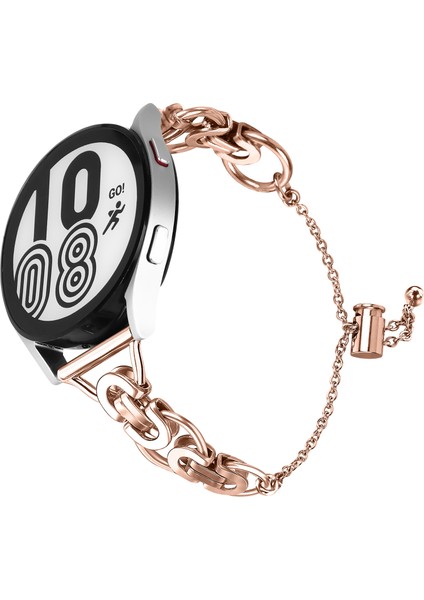 Samsung Galaxy Watch Fe 40MM Akıllı Saat Kayışı Tek Zincir Stil Metal Bilezik - Gül Altın (Yurt Dışından) fiyatları