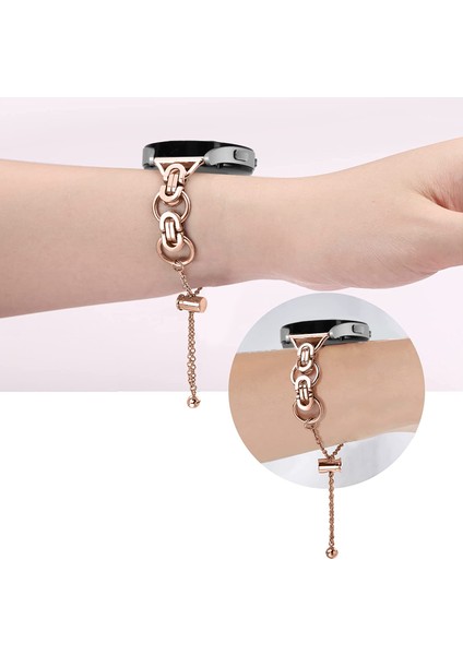 Samsung Galaxy Watch Fe 40MM Akıllı Saat Kayışı Tek Zincir Stil Metal Bilezik - Gül Altın (Yurt Dışından) fırsatları