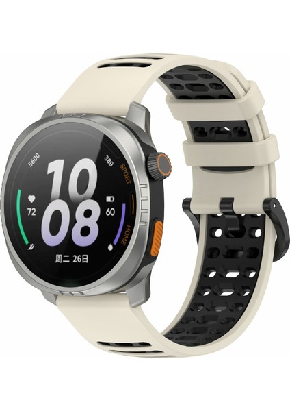 Xiaomi Watch S4 Sport/keep Watch Pilot 1/samsung Galaxy Watch3 45MM Spor Kayışı Için 22MM Silikon Saat Kayışı - Starlight+Siyah (Yurt Dışından) modelleri