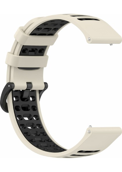 Xiaomi Watch S4 Sport/keep Watch Pilot 1/samsung Galaxy Watch3 45MM Spor Kayışı Için 22MM Silikon Saat Kayışı - Starlight+Siyah (Yurt Dışından) indirimleri