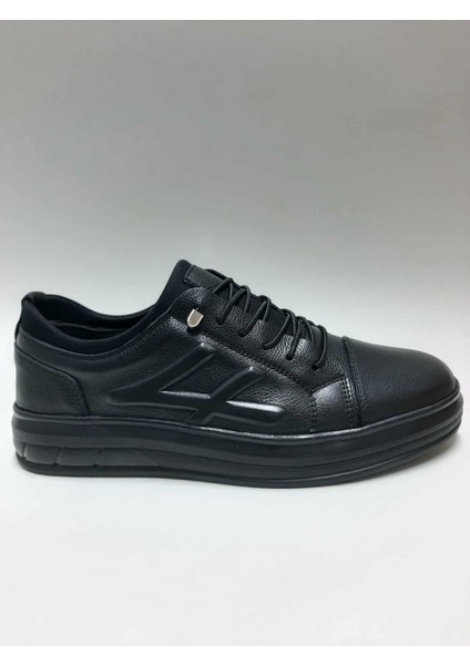 Hakiki Deri Bağcıksız Esnek Günlük Kauçuk Tabanlı Kışlık Erkek Ayakkabı C-9640562BMSA
