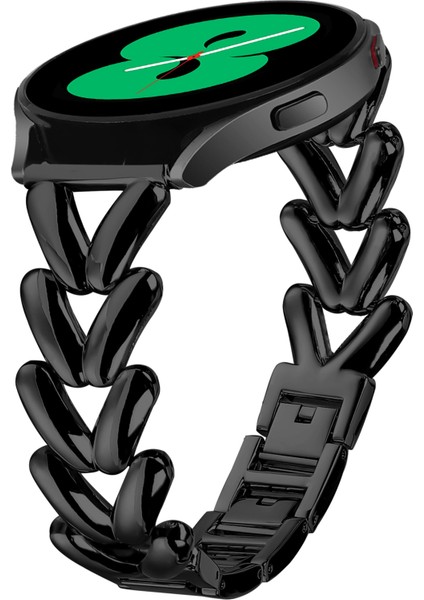 Samsung Galaxy Watch Active2 44MM/40MM Bükülmüş Metal Saat Kayışı Yedek Parçası Için Çinko Alaşımlı Saat Kayışı - Siyah (Yurt Dışından) fiyatları