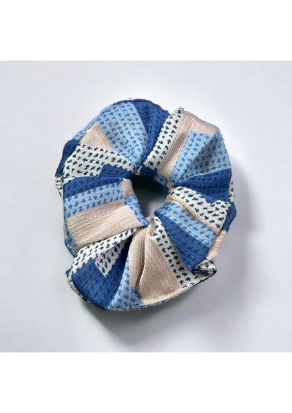 Mavi Renk Desenli Büyük Boy Simit Toka