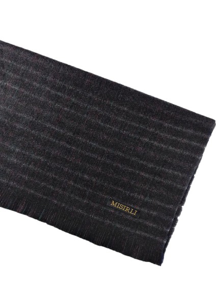 Mısırlı Eşarpları Erkek Yünlü Çizgili Kaşkol ( Atkı )